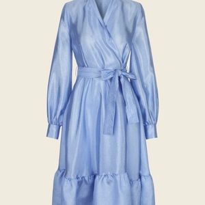 New Stine Goya Niki Sky Blue Wrap Dress S